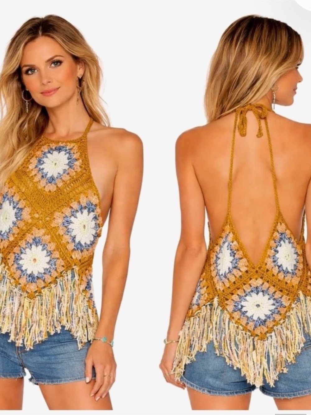 Free People Summer Love Crochet Halter Top - Picture 6 of 6
